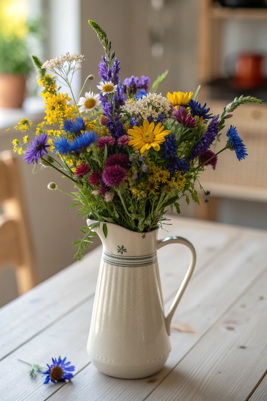 Transform your space with a floral centerpiece that marries simplicity and vibrant beauty.