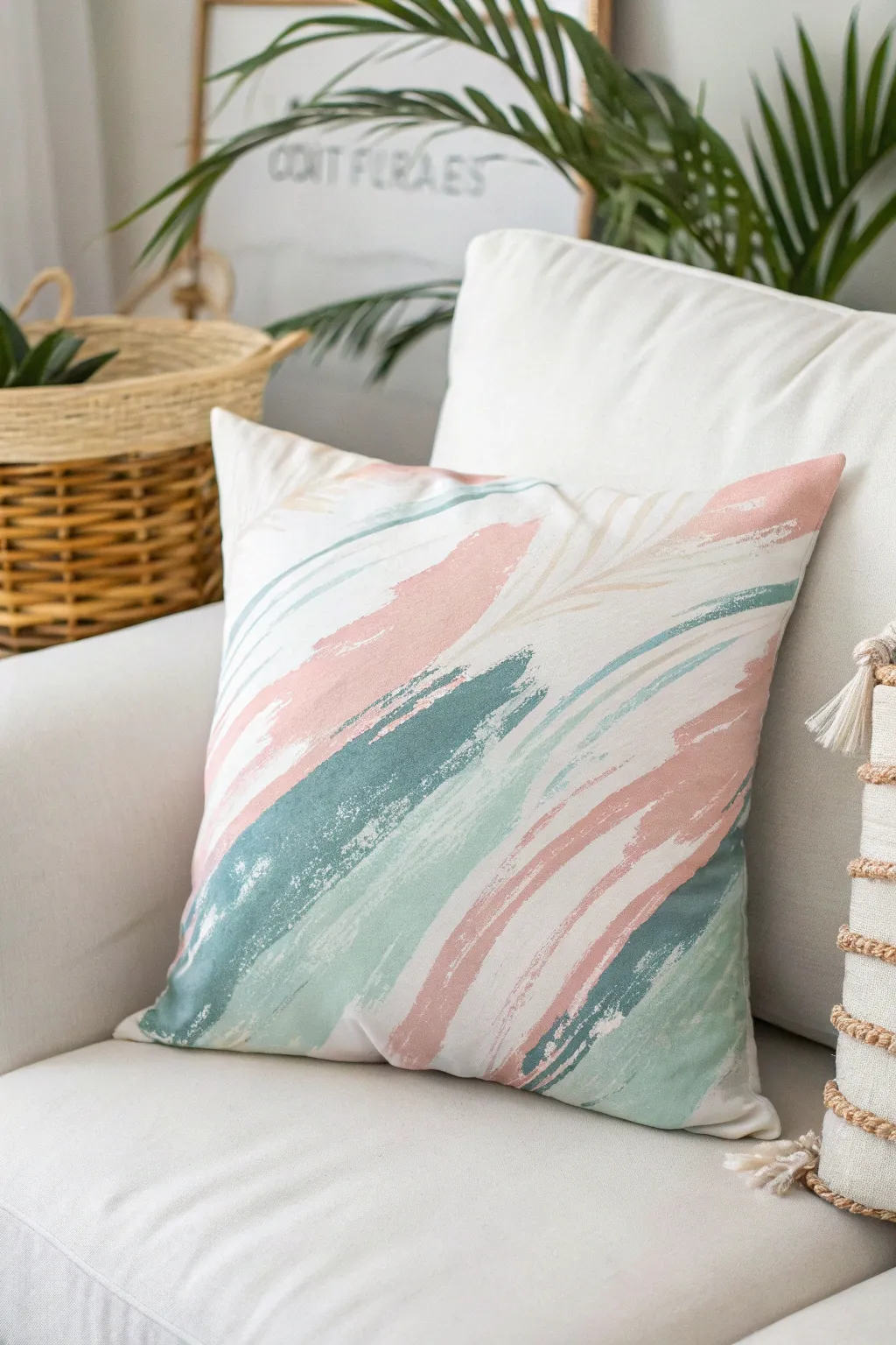 Add a touch of serene artistry to your space with watercolor-inspired pillows.