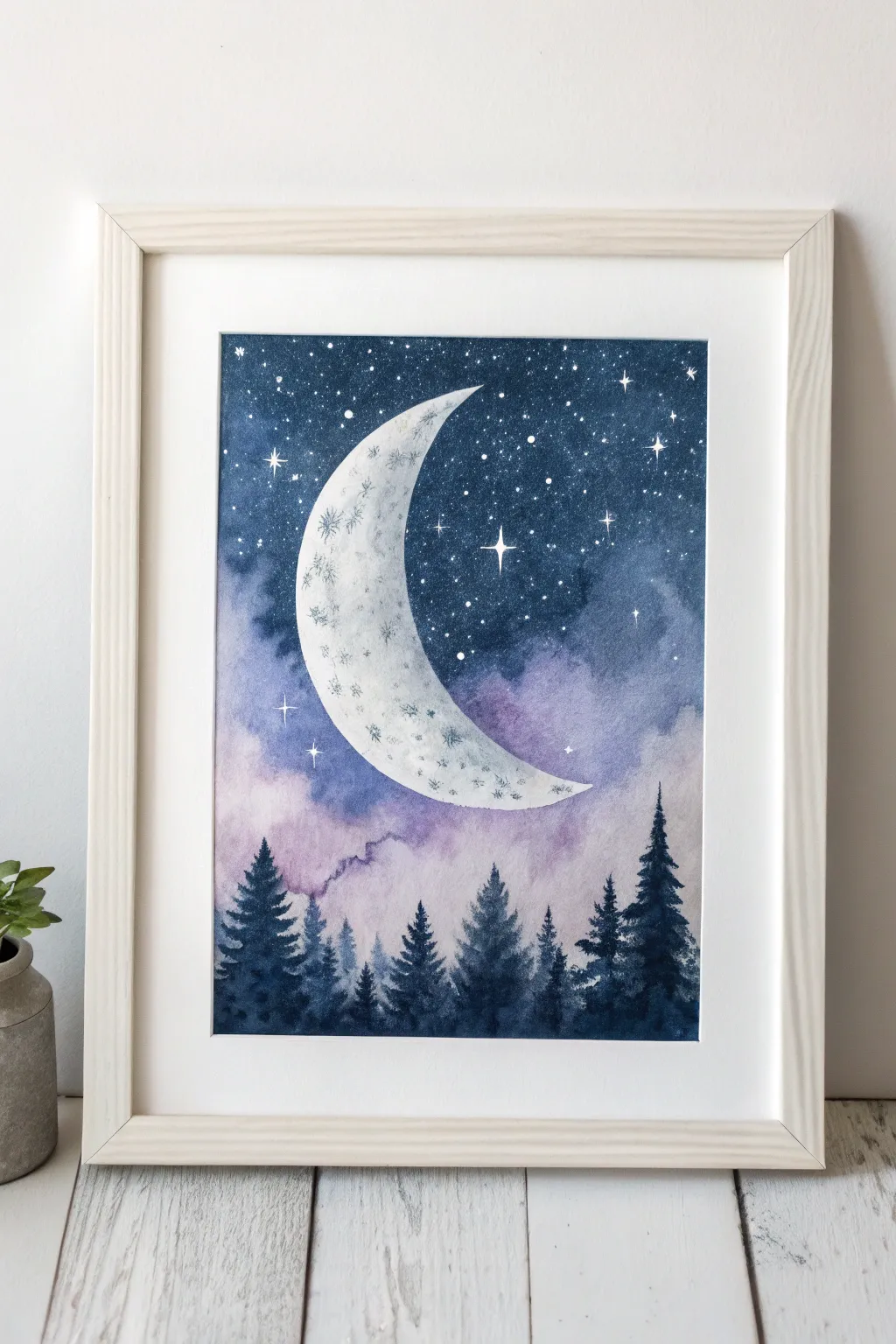 Capture the magic of the night with this enchanting lunar silhouette.