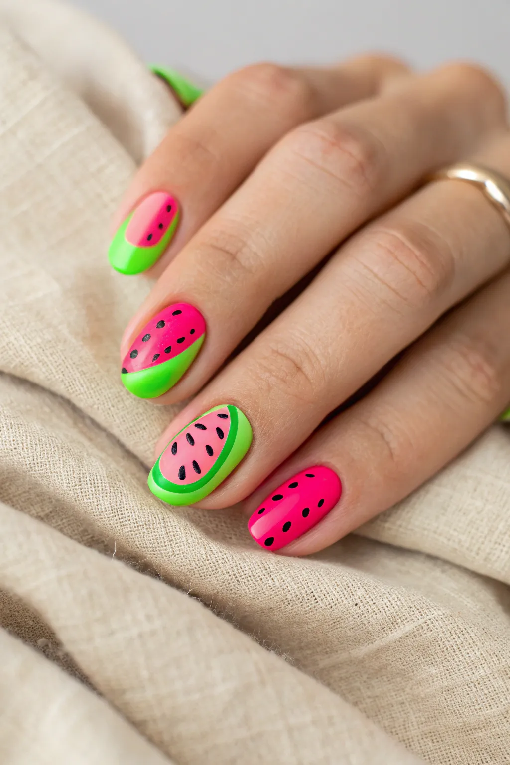 Neon Watermelon Vibes: A splash of bold color for your summer nights.
