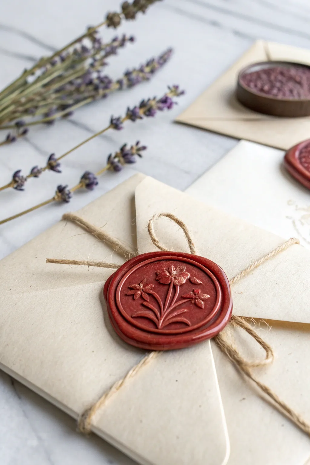 Add a touch of elegance to your letters with exquisite wax seals. 🌿✨