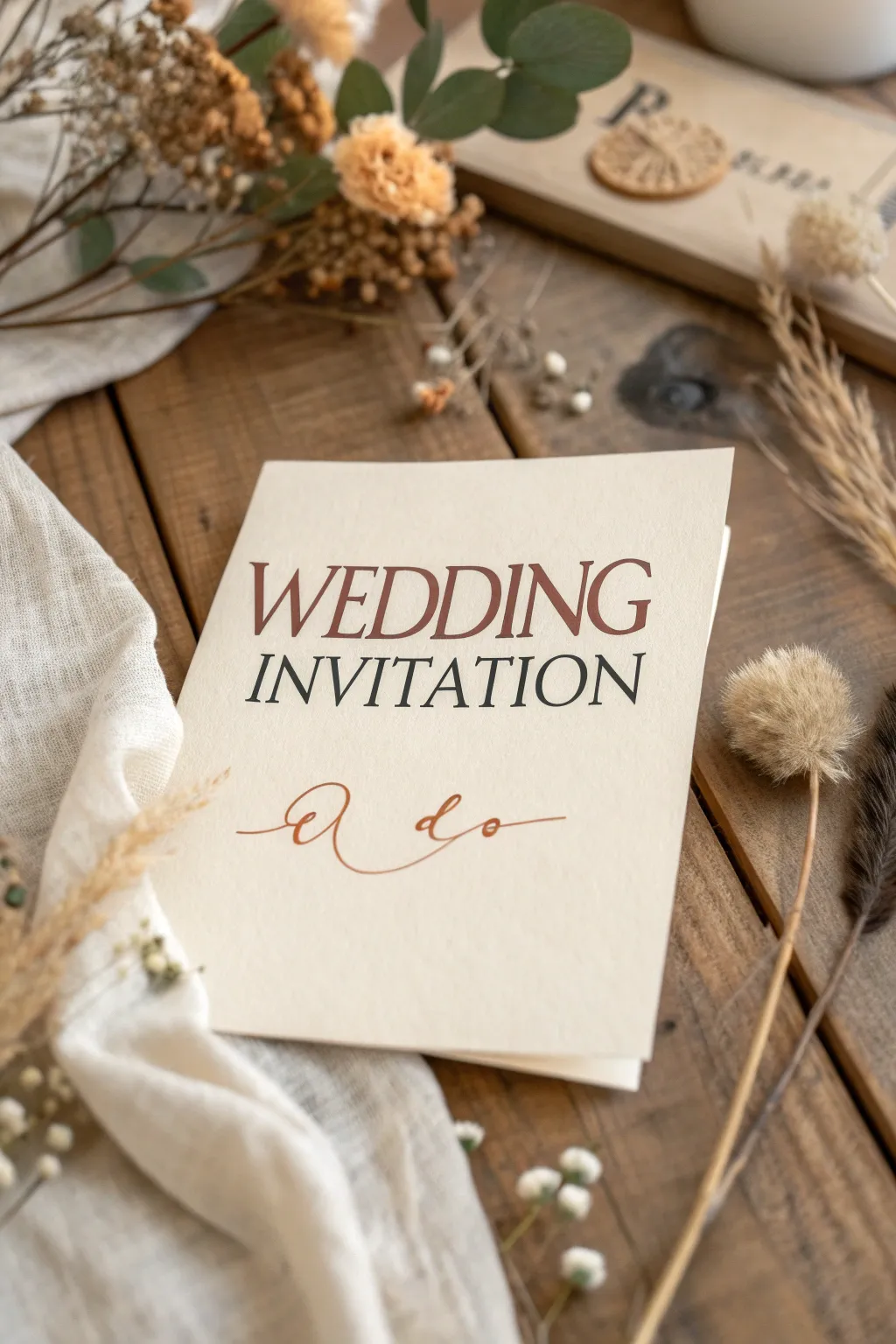 Elegance in every stroke: Let your invites speak the language of love and sophistication.