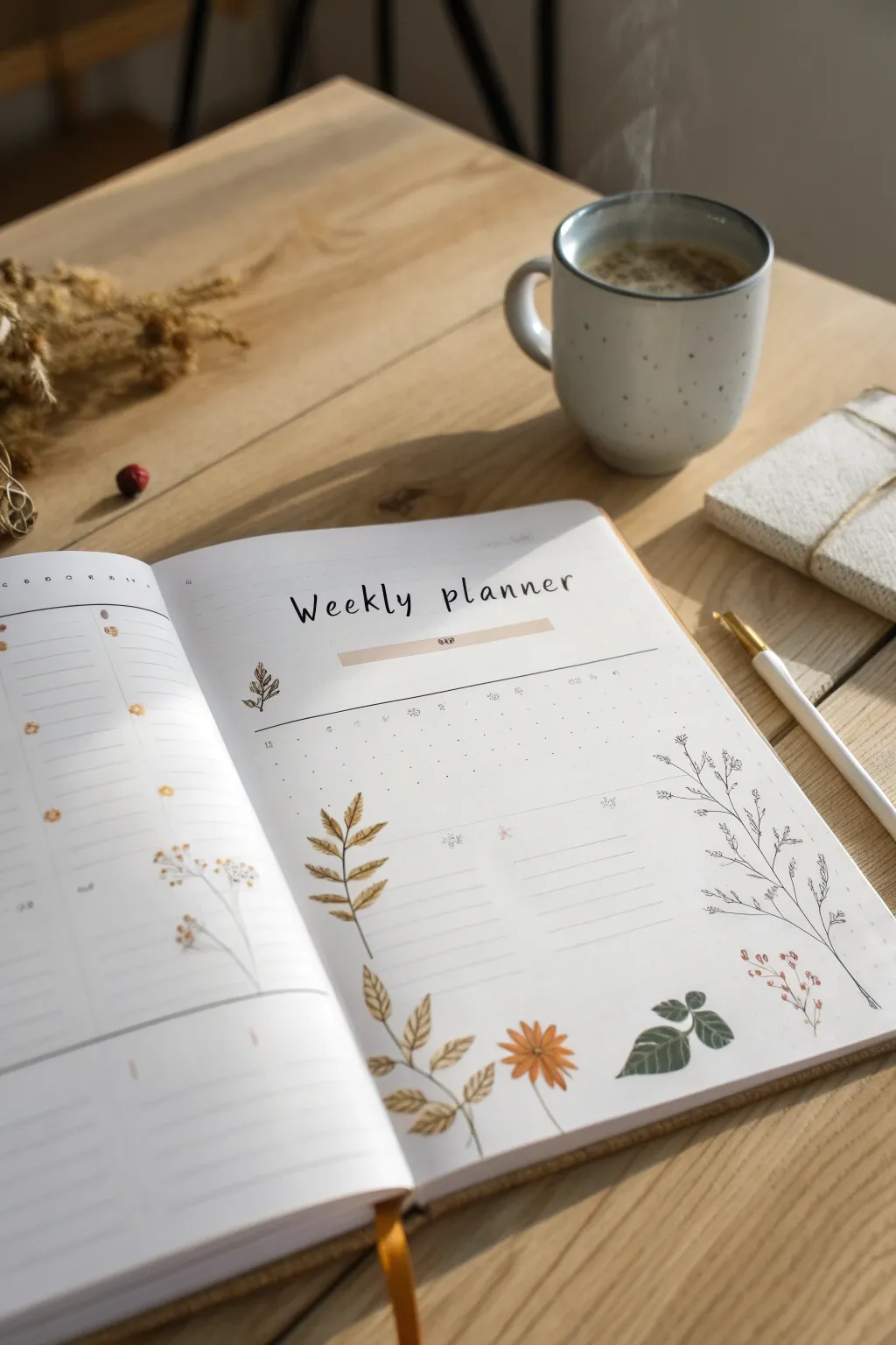Embrace the elegance of simplicity with this minimalist weekly planner, where functionality meets artistry.