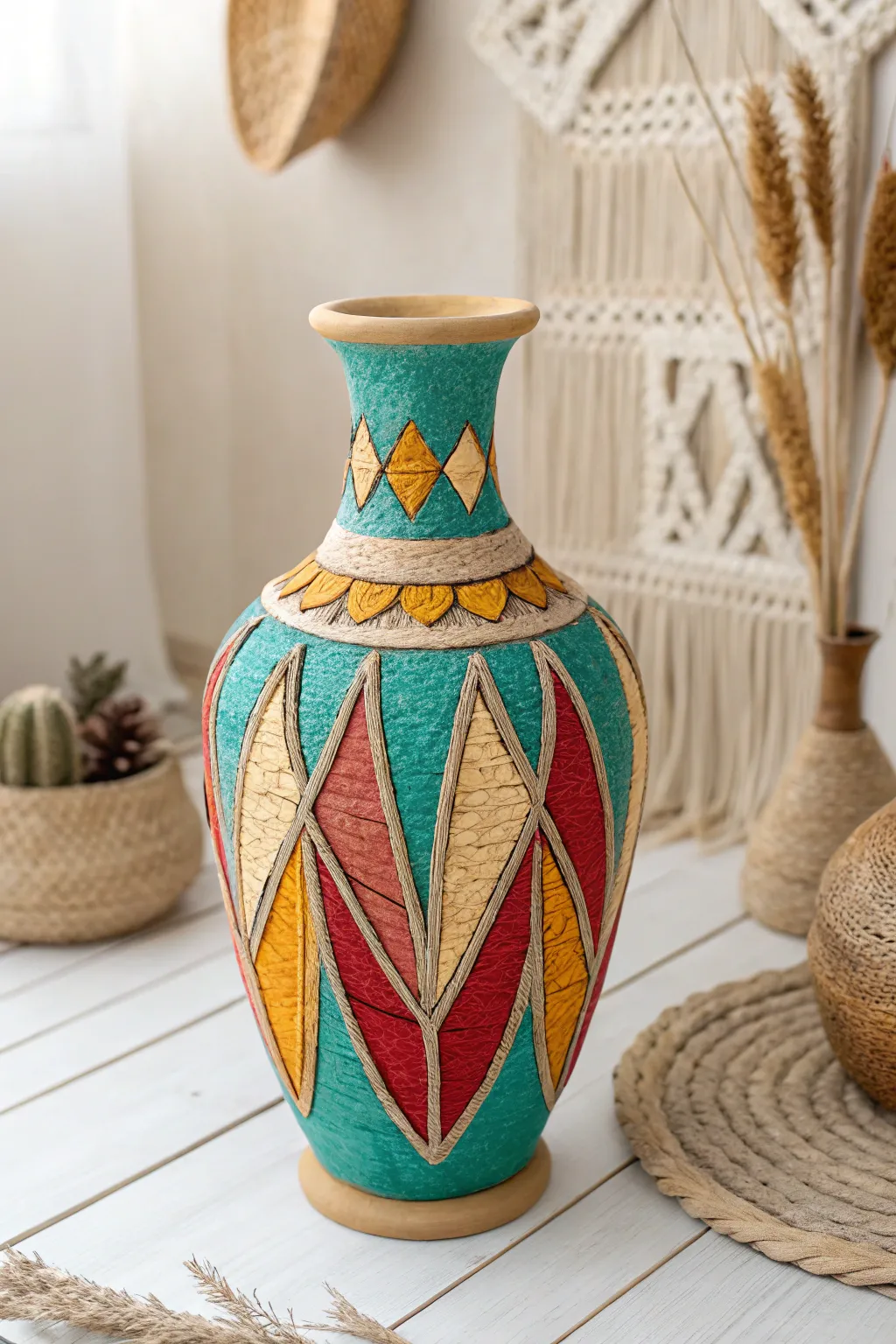 Embrace the vibrant charm of colorful clay art with a touch of Scandinavian elegance.