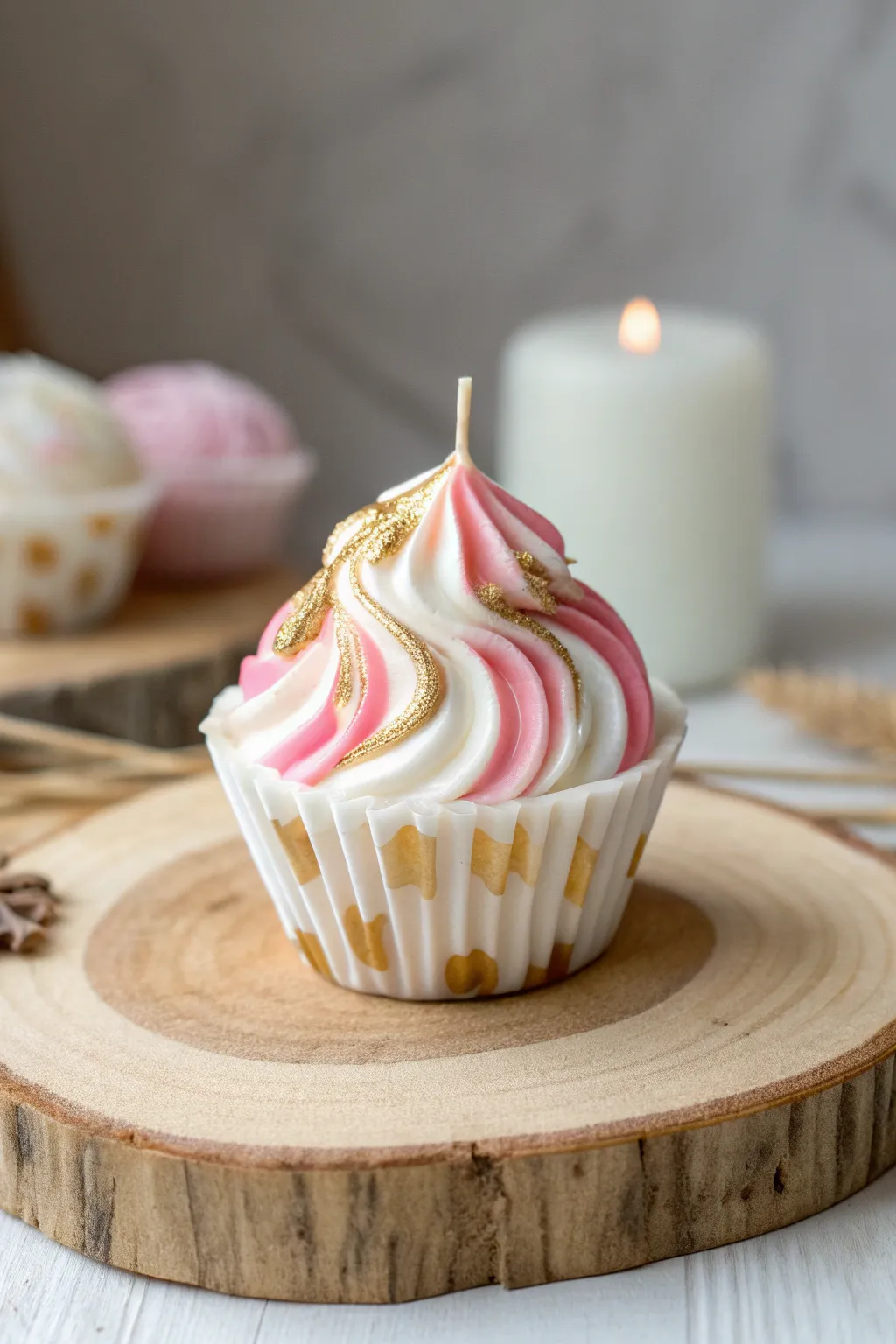 Elevate your space with dessert-inspired soy candles that bring a touch of whimsy and elegance.