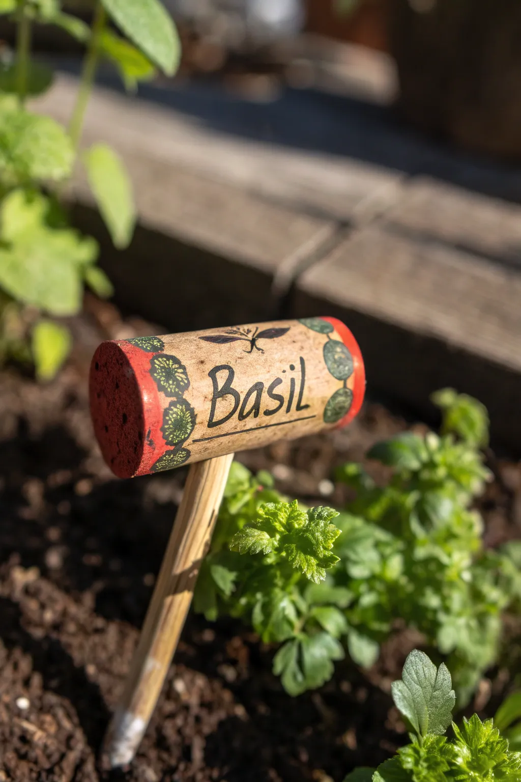 Transform your garden with handcrafted whiskey cork markers.