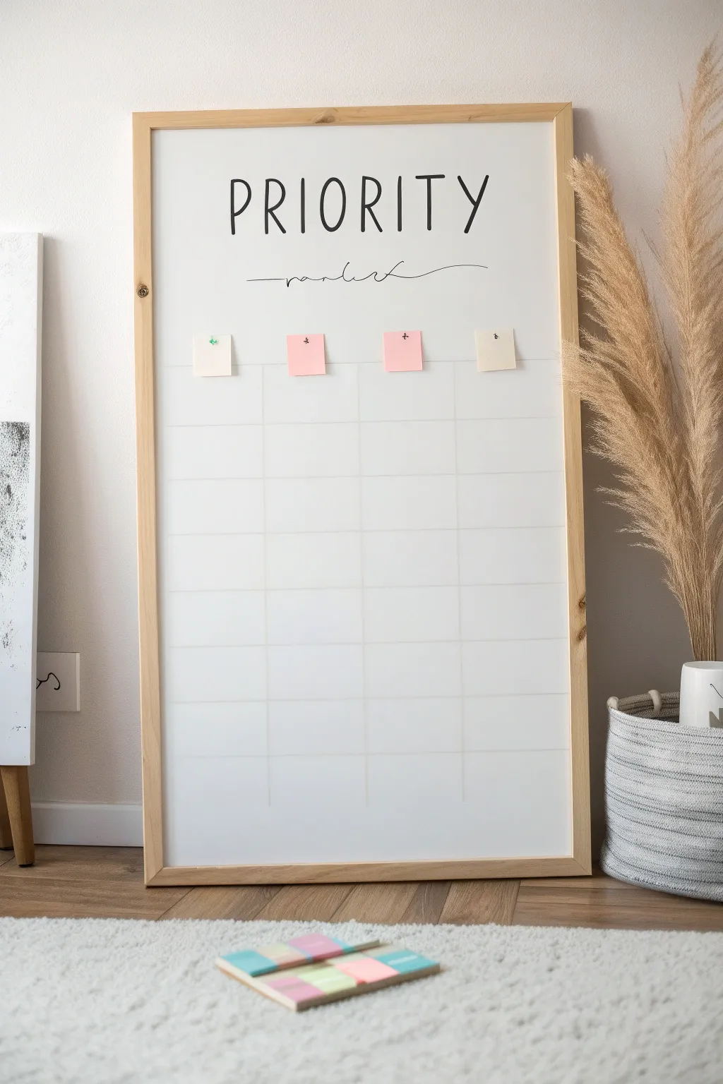 Elevate your productivity with style—prioritize what matters most on a beautifully crafted whiteboard.