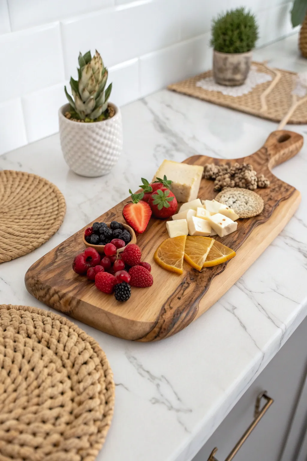 Elevate your gatherings with a stunning charcuterie board that combines art and function. Perfect for those who appreciate natural beauty and craftsmanship.
