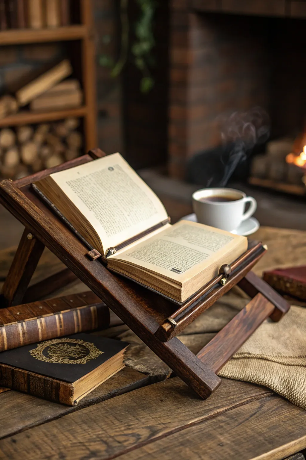 Elevate your reading experience with an adjustable wooden book stand, crafted for comfort and style.