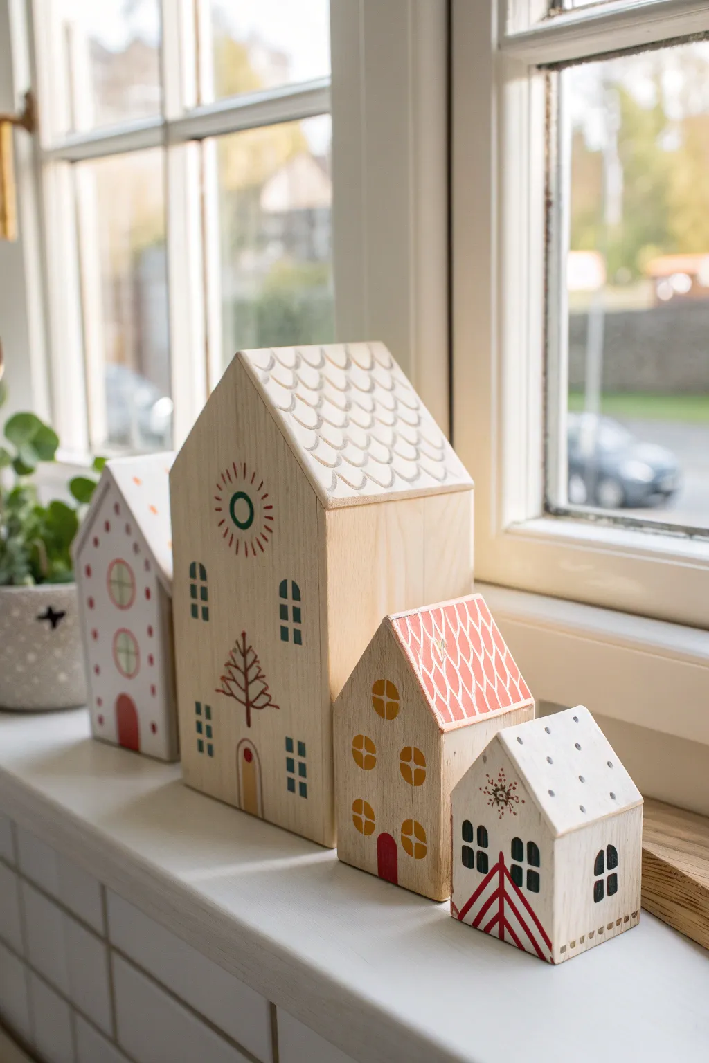 Bring charm to your space with handmade miniature wooden houses!