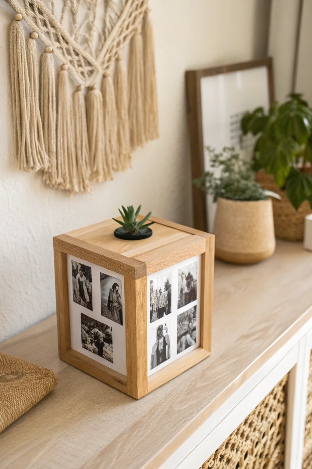 Cherish your memories in minimalist style with these elegant photo display cubes.