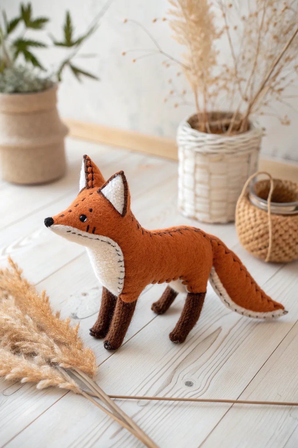 Embrace the cozy charm of handmade felt friends, where simplicity meets natural beauty.