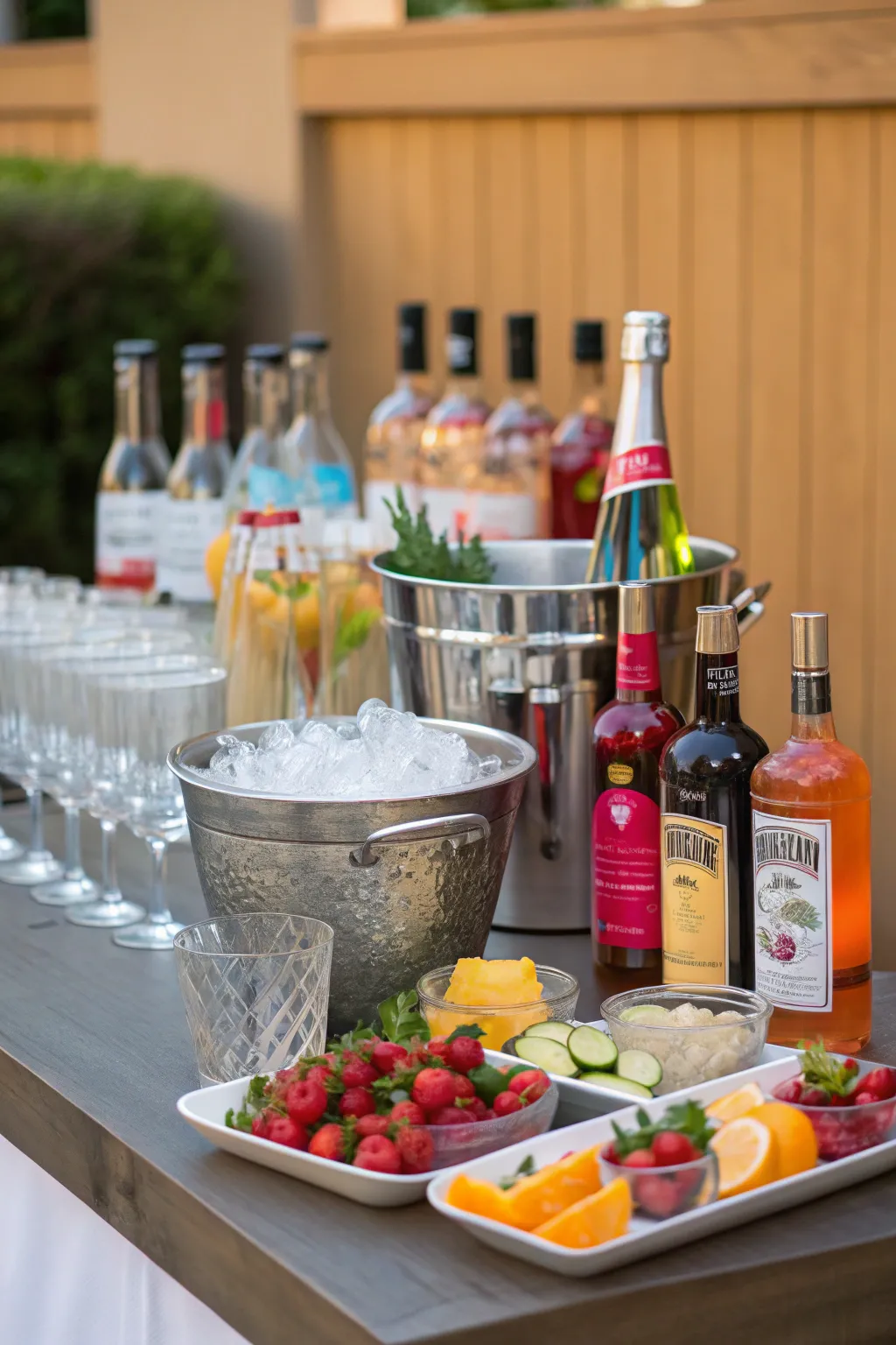 A fun and interactive cocktail station for your guests.