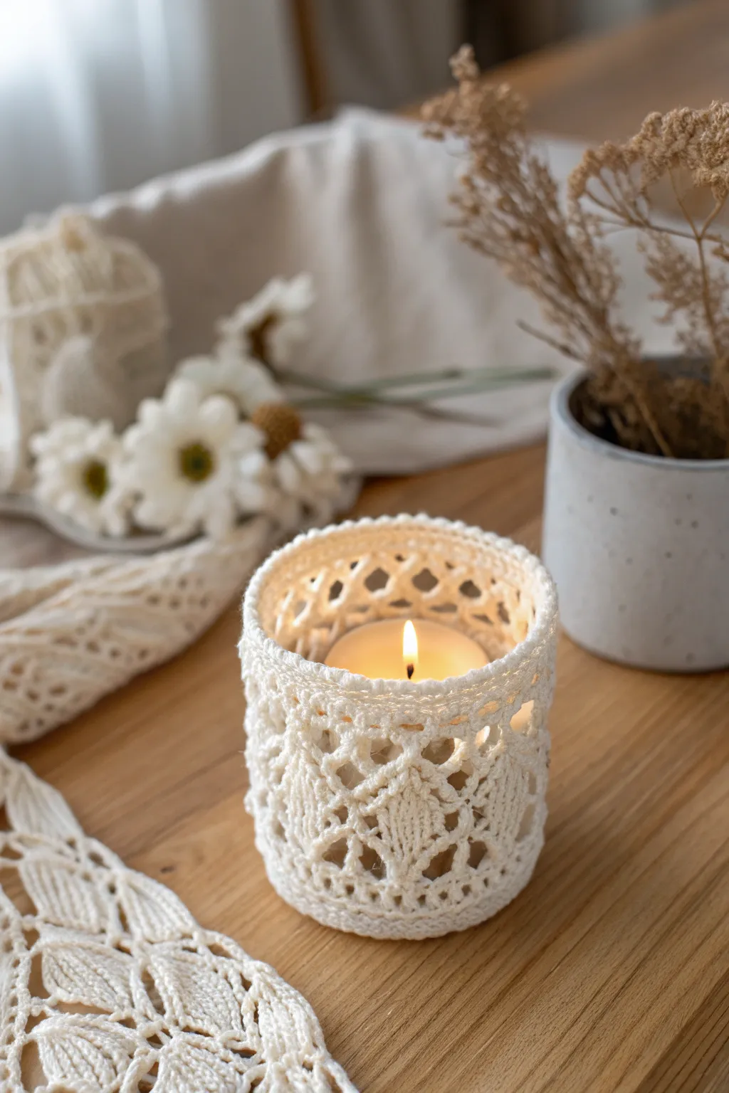 Illuminate your celebrations with handcrafted elegance – a cozy addition for your festive decor!