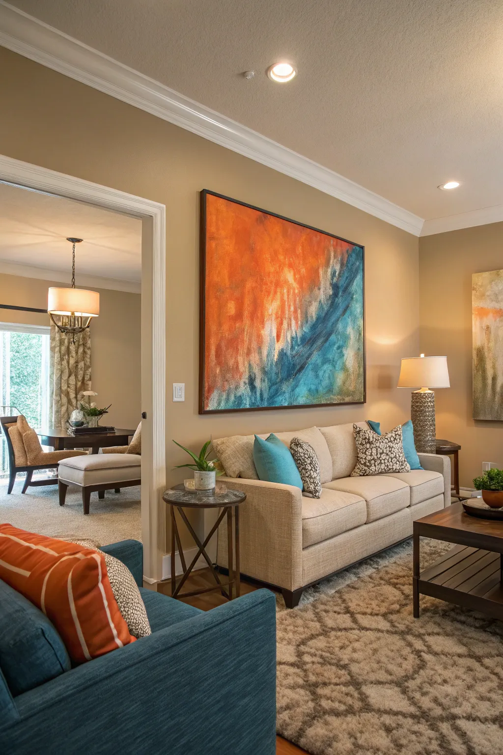 Complementary colors add vibrancy and energy.