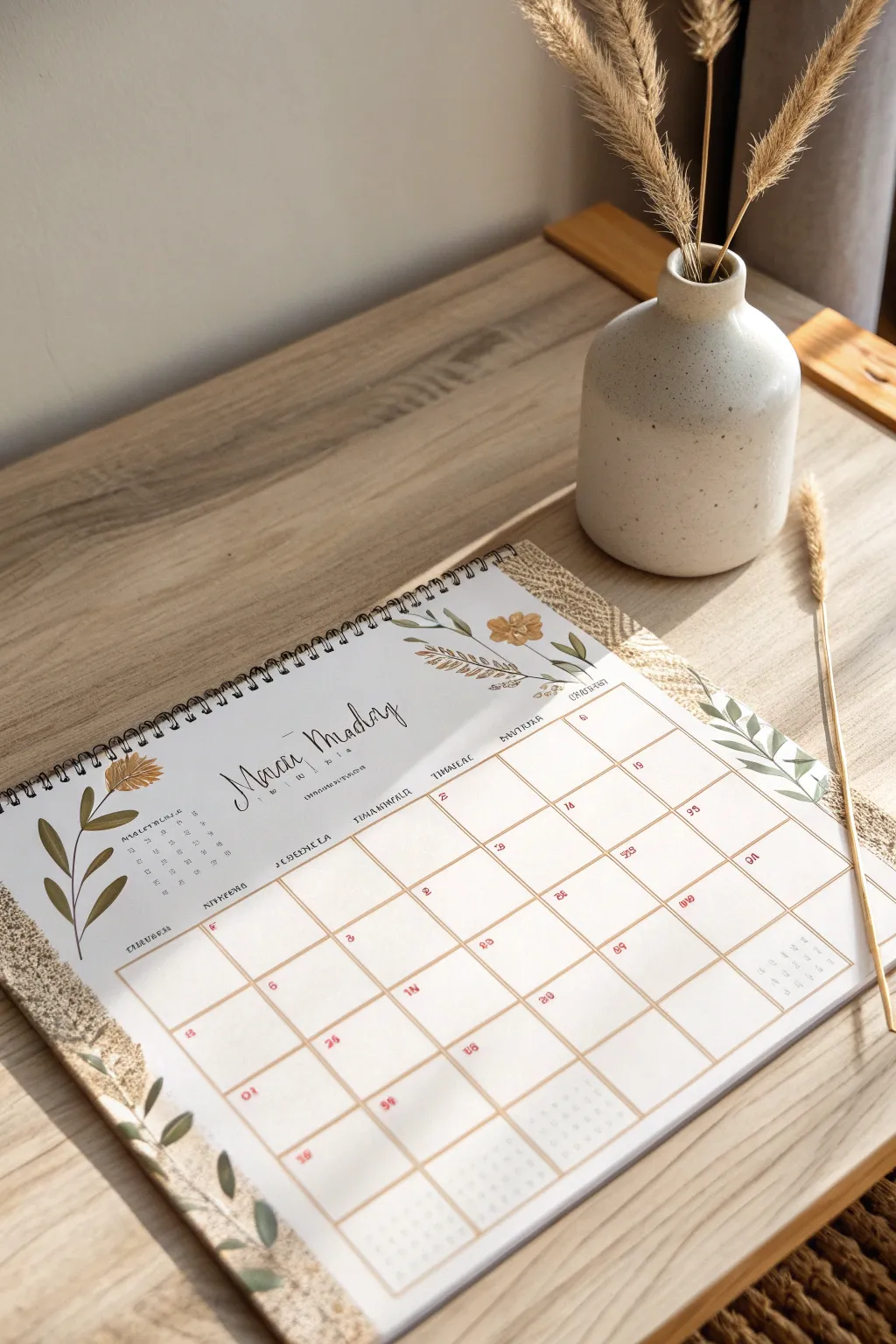 Embrace simplicity with this printable activity calendar, perfect for sharing and gifting.