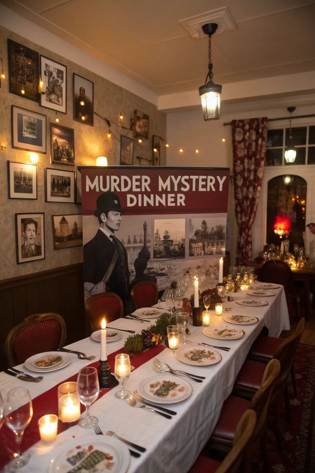 Turn your home into a thrilling scene with a murder mystery night.
