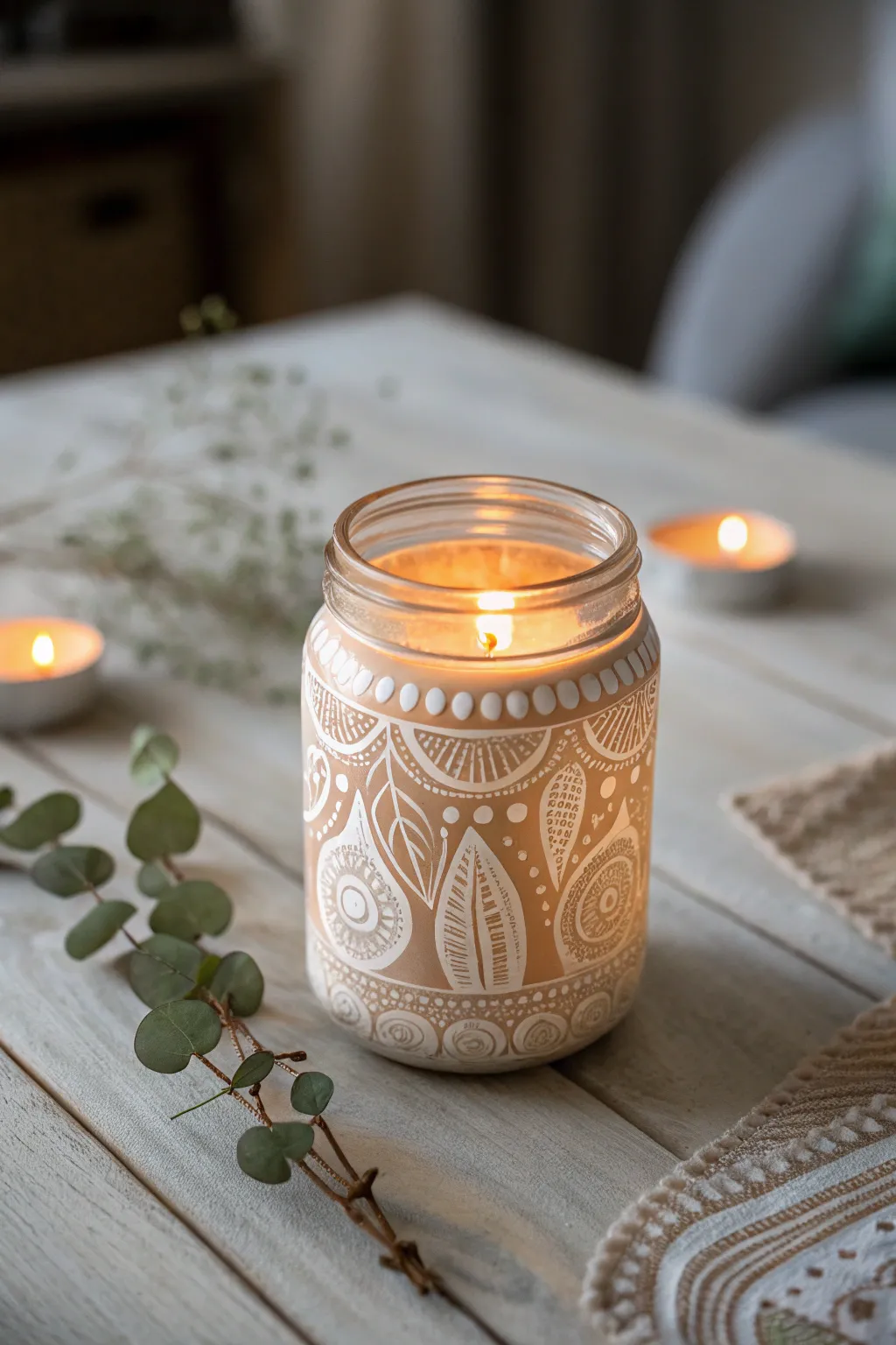 Illuminate your Thanksgiving with the warm, handcrafted glow of mason jar luminaries.