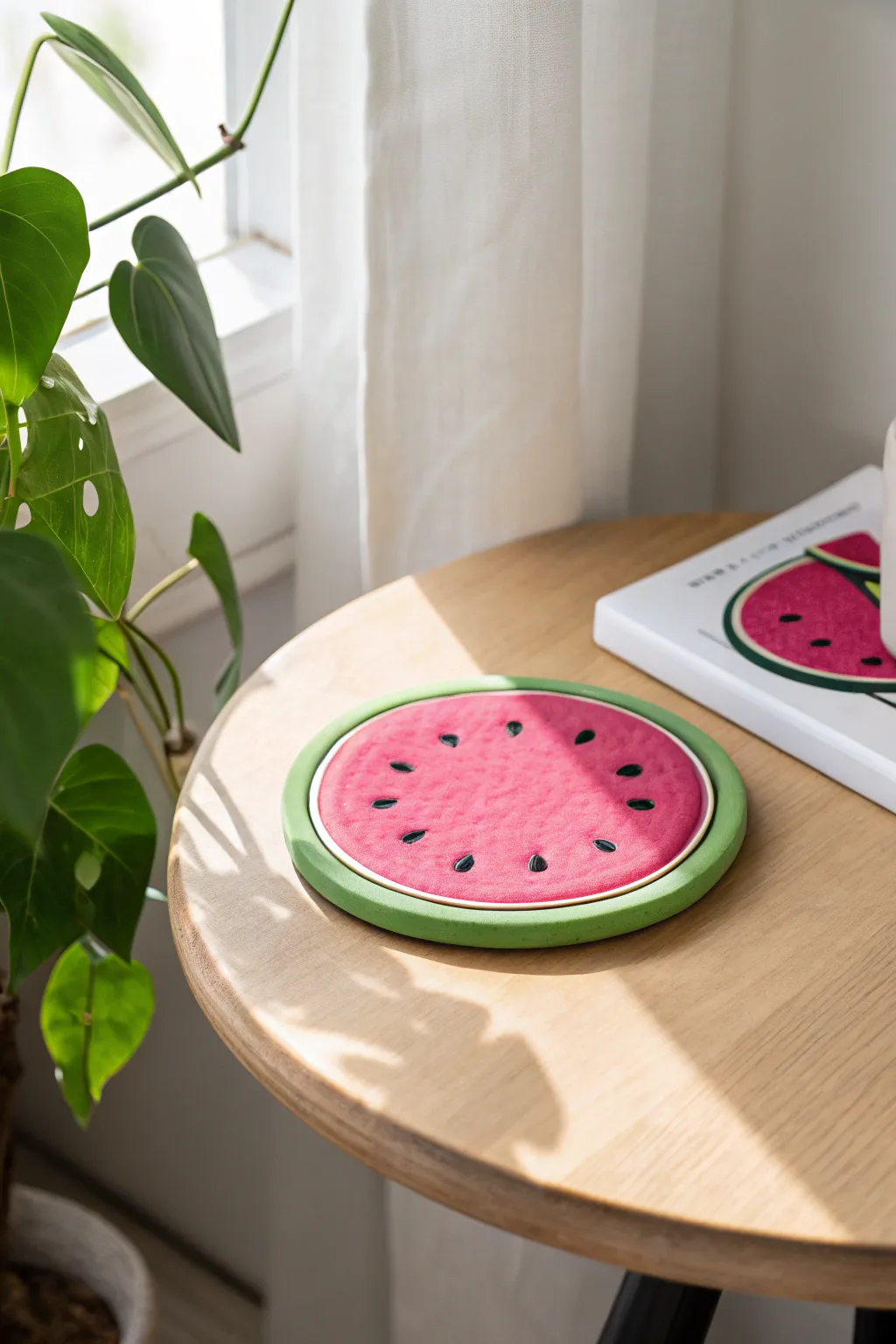 Add a splash of summer fun with these delightful DIY watermelon coasters!