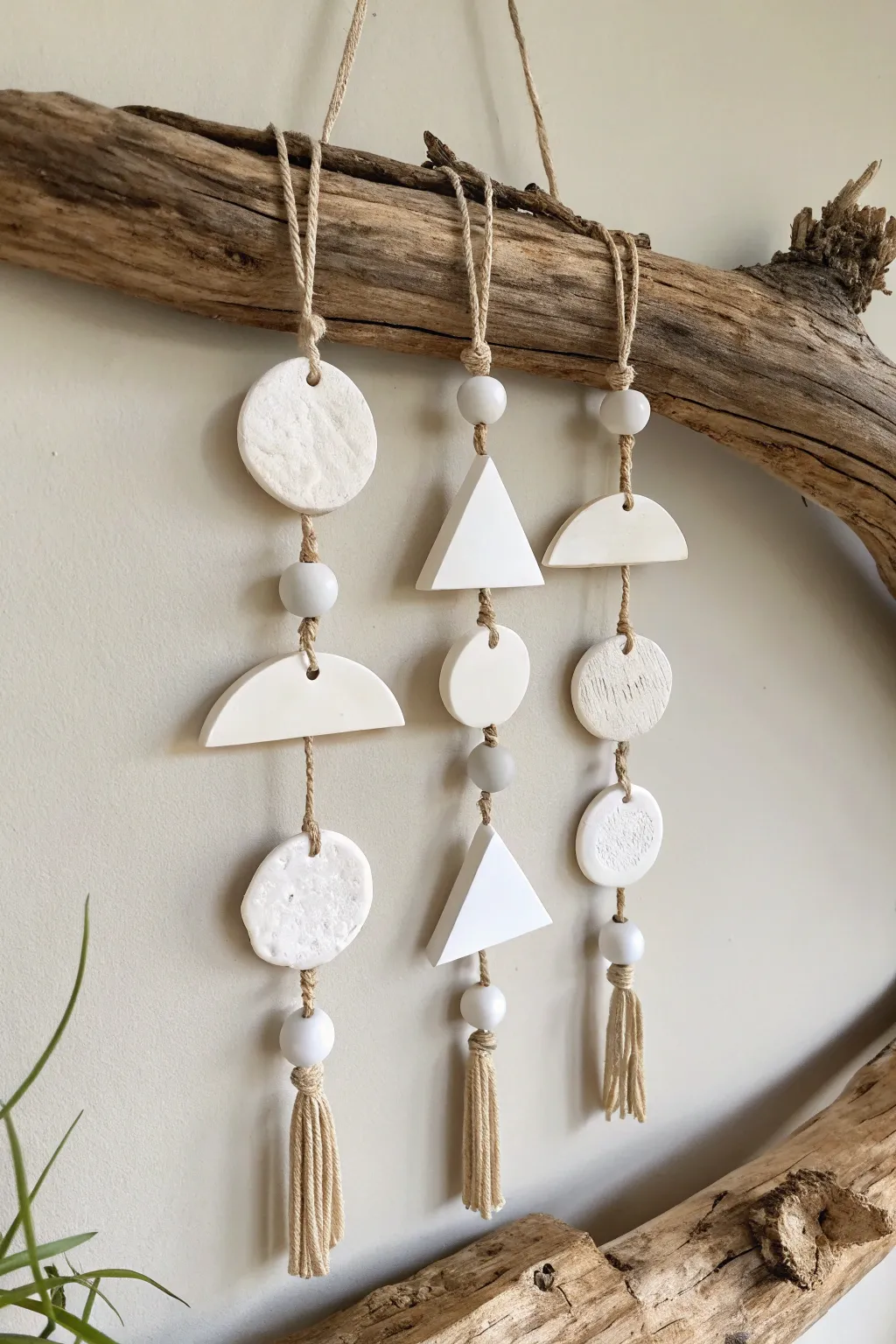 Elevate your space with this stunning mixed media wall art, where clay meets driftwood in perfect harmony.