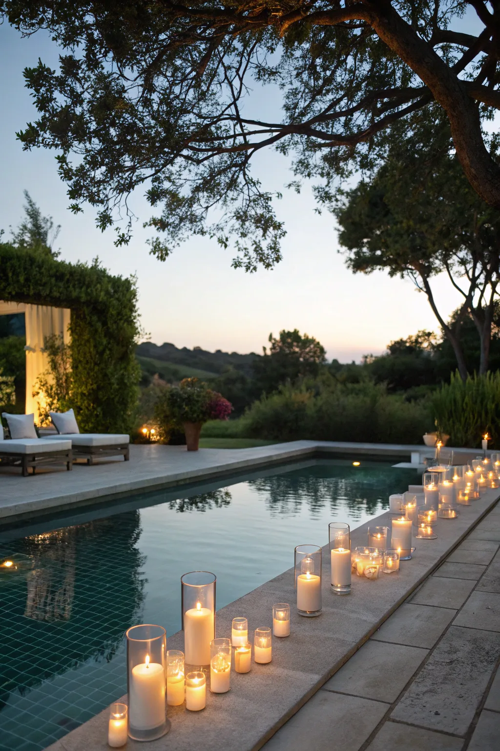 Create a serene ambiance with candlelight.