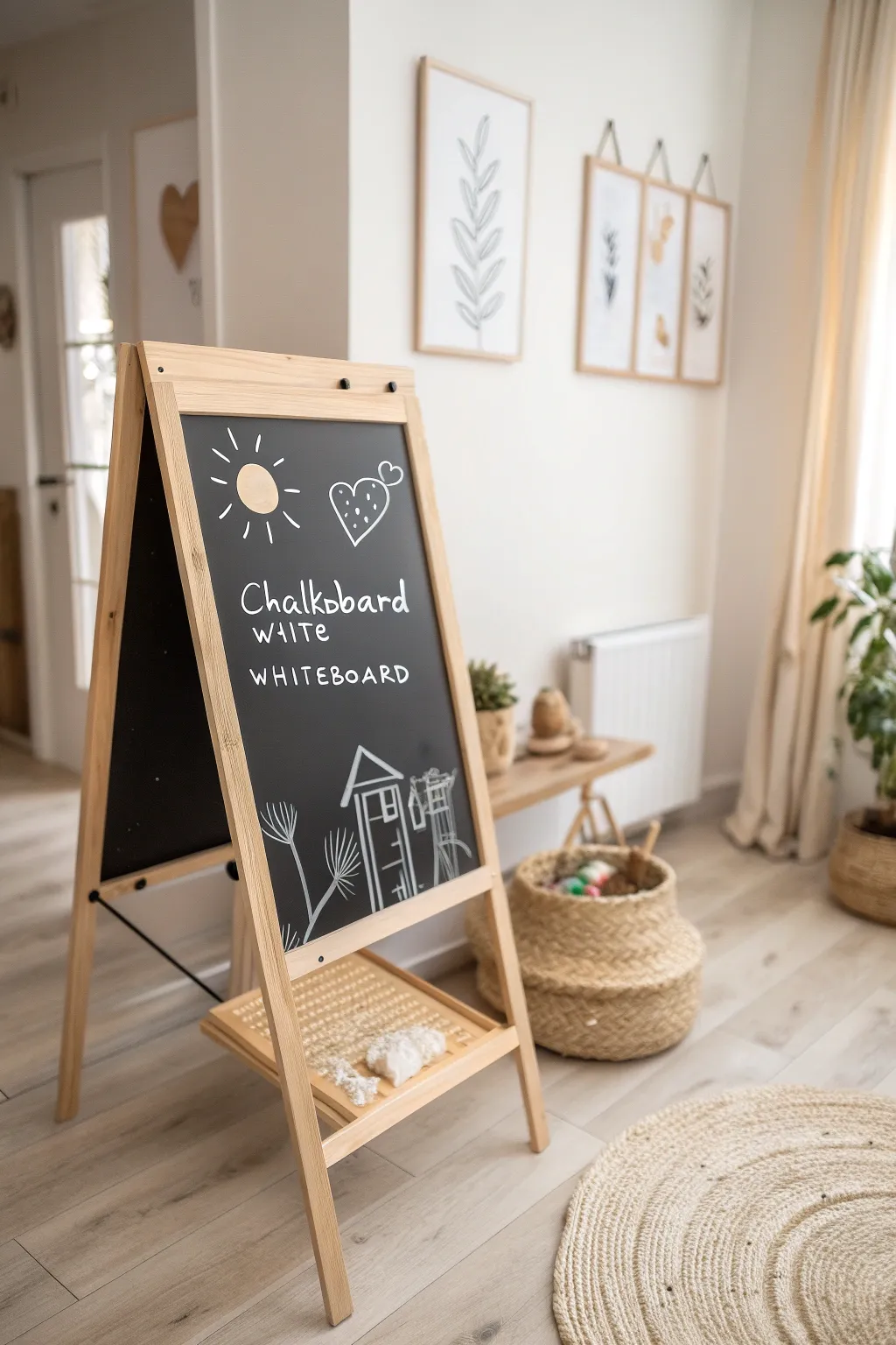 Inspire creativity with simplicity and style: The perfect art area addition for little artists!