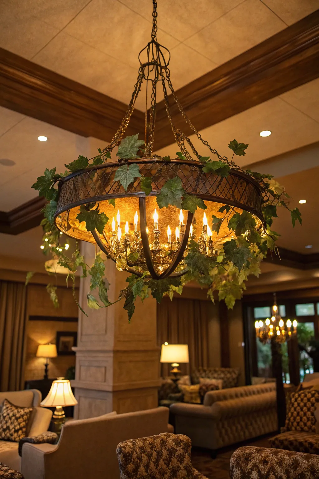 Leafy chandeliers bring whimsy and charm to your lighting.