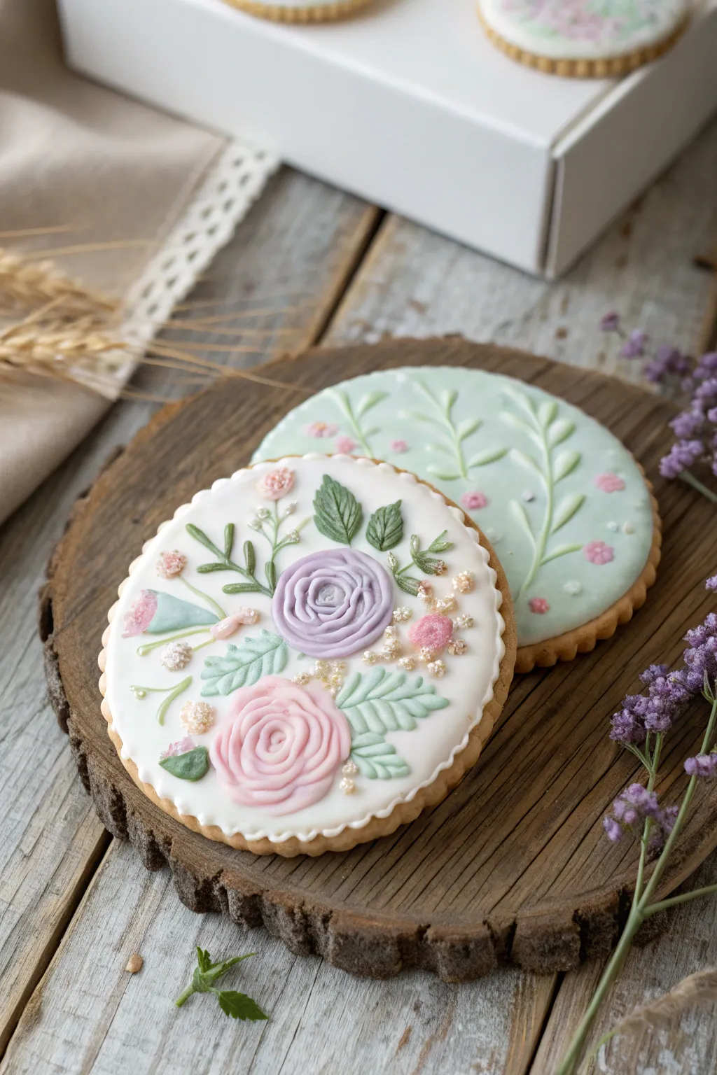 Delicate floral artistry for a whimsical baby shower touch.