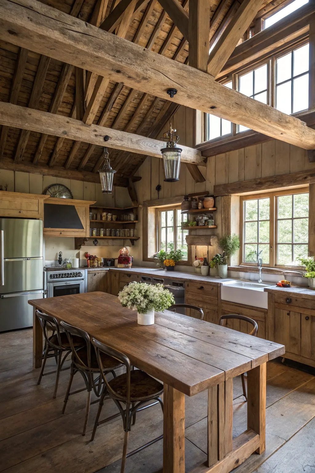 A farmhouse kitchen that marries tradition with modernity.