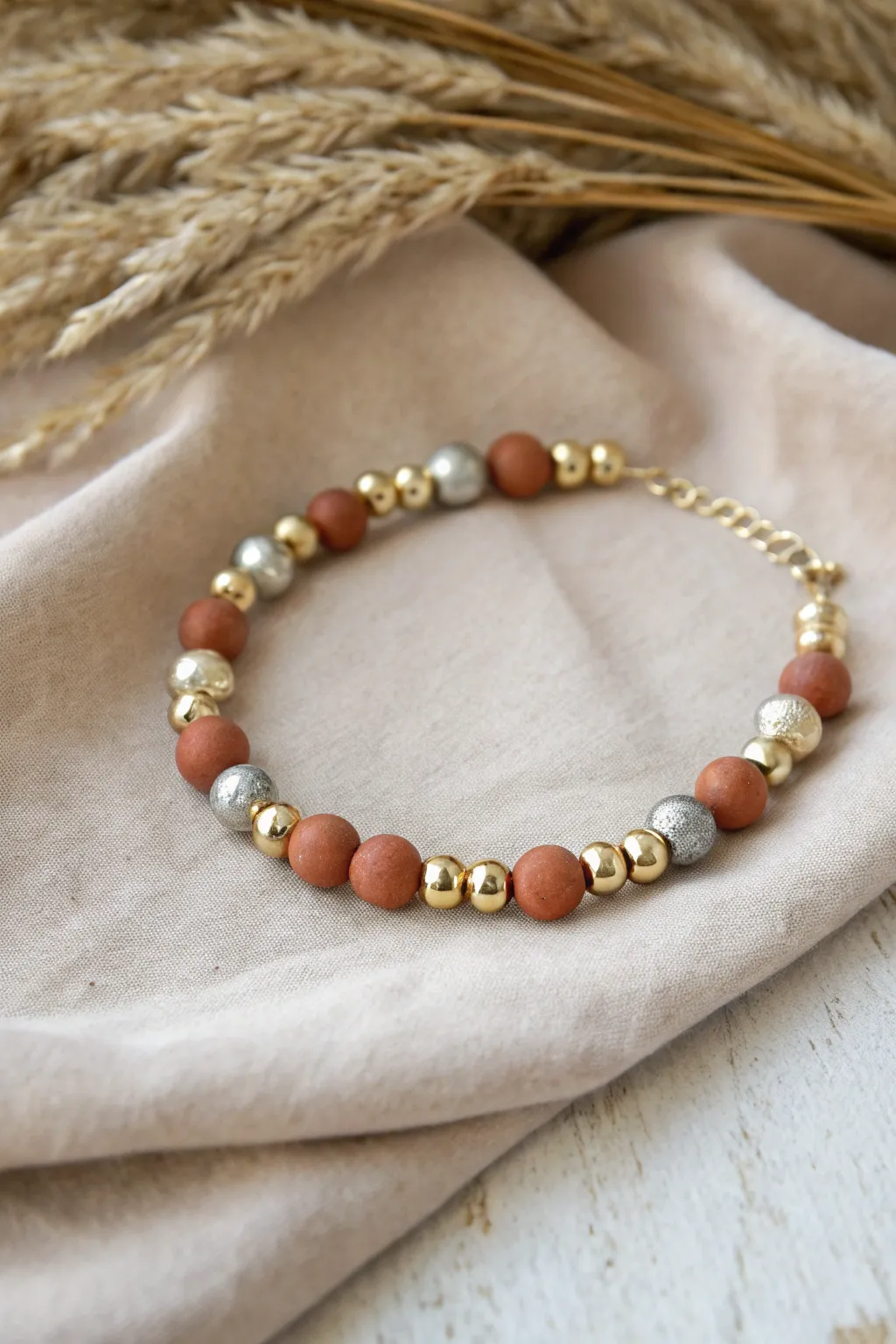 Elevate your style with a touch of metallic elegance.