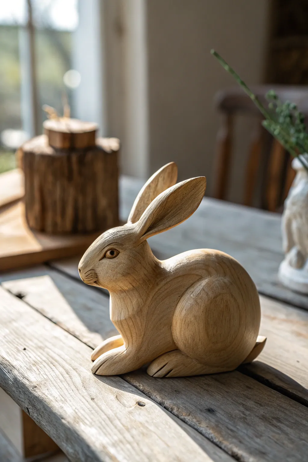Master the art of wood carving with this exquisite rabbit figurine—perfect for honing your detailing skills.