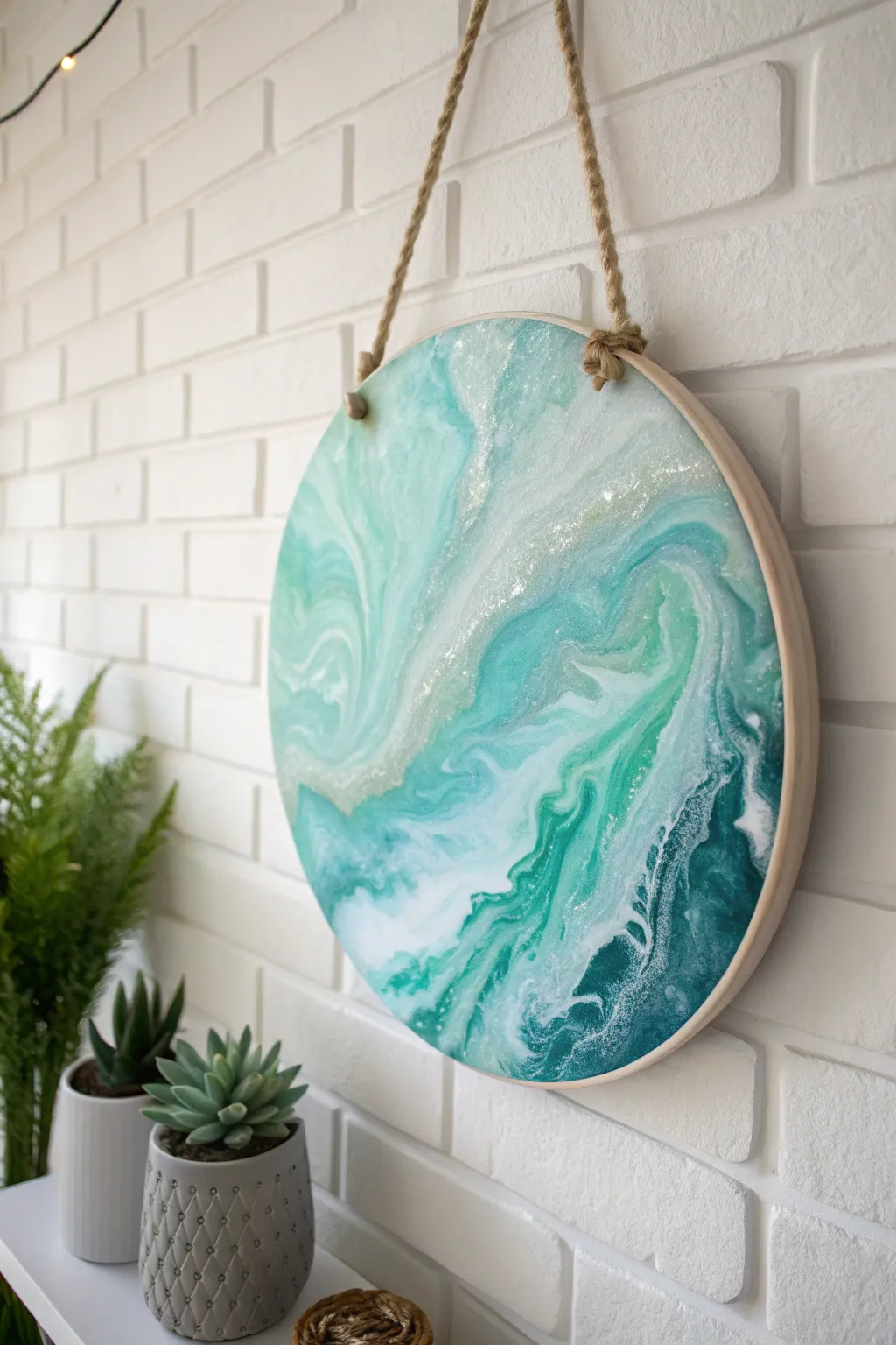 Illuminate your space with the enchanting glow of minimalist resin art, where simplicity meets ethereal beauty.