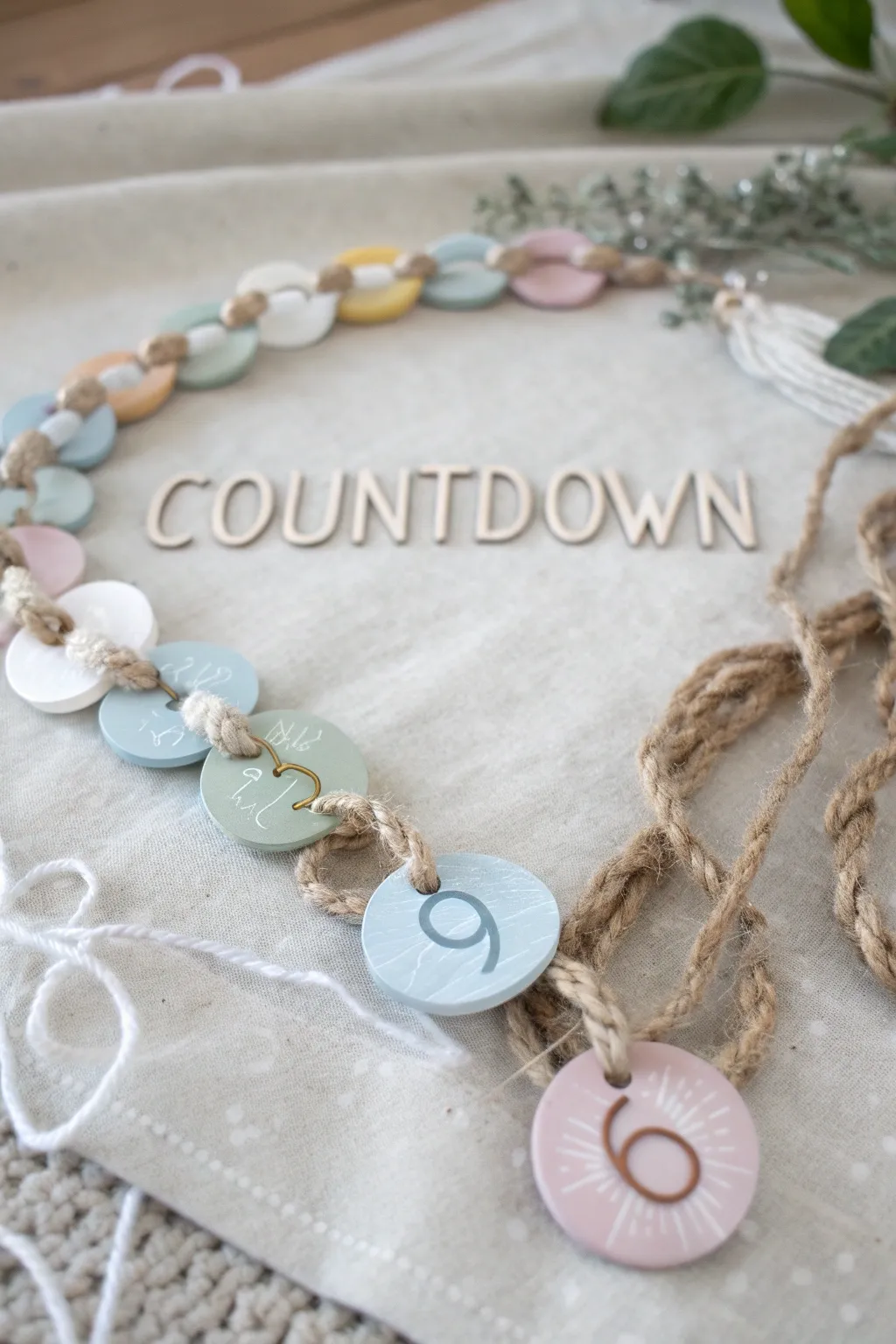 Counting down the days in style with this beautifully crafted countdown chain. Celebrate simplicity and elegance.