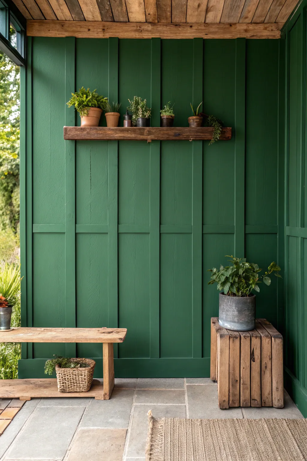 Embrace tranquility with nature-inspired green for a refreshing, organic look.