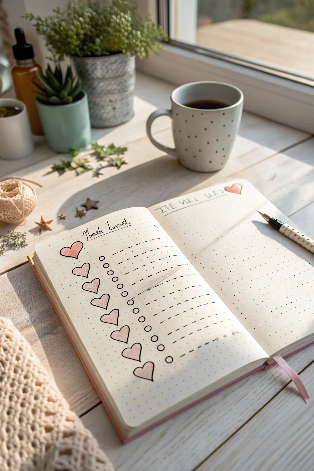 Elevate your productivity with charming bullet journal illustrations that blend simplicity and creativity.
