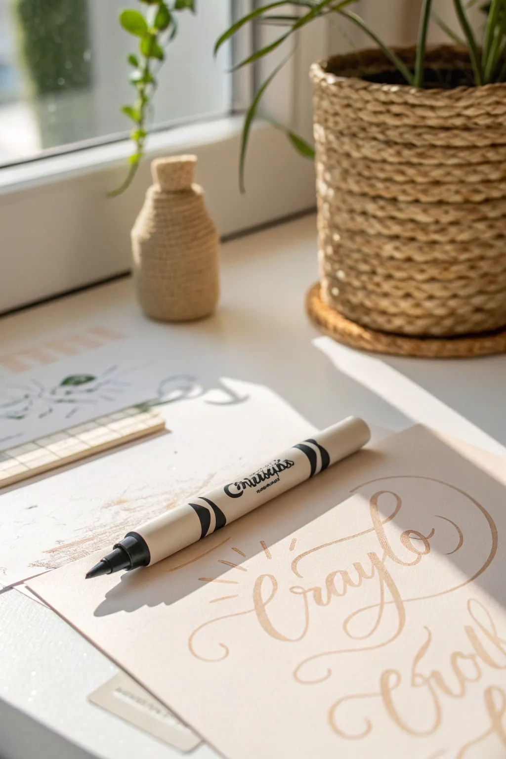 Unlock your creativity with everyday tools – transform a simple Crayola marker into a calligraphy masterpiece.