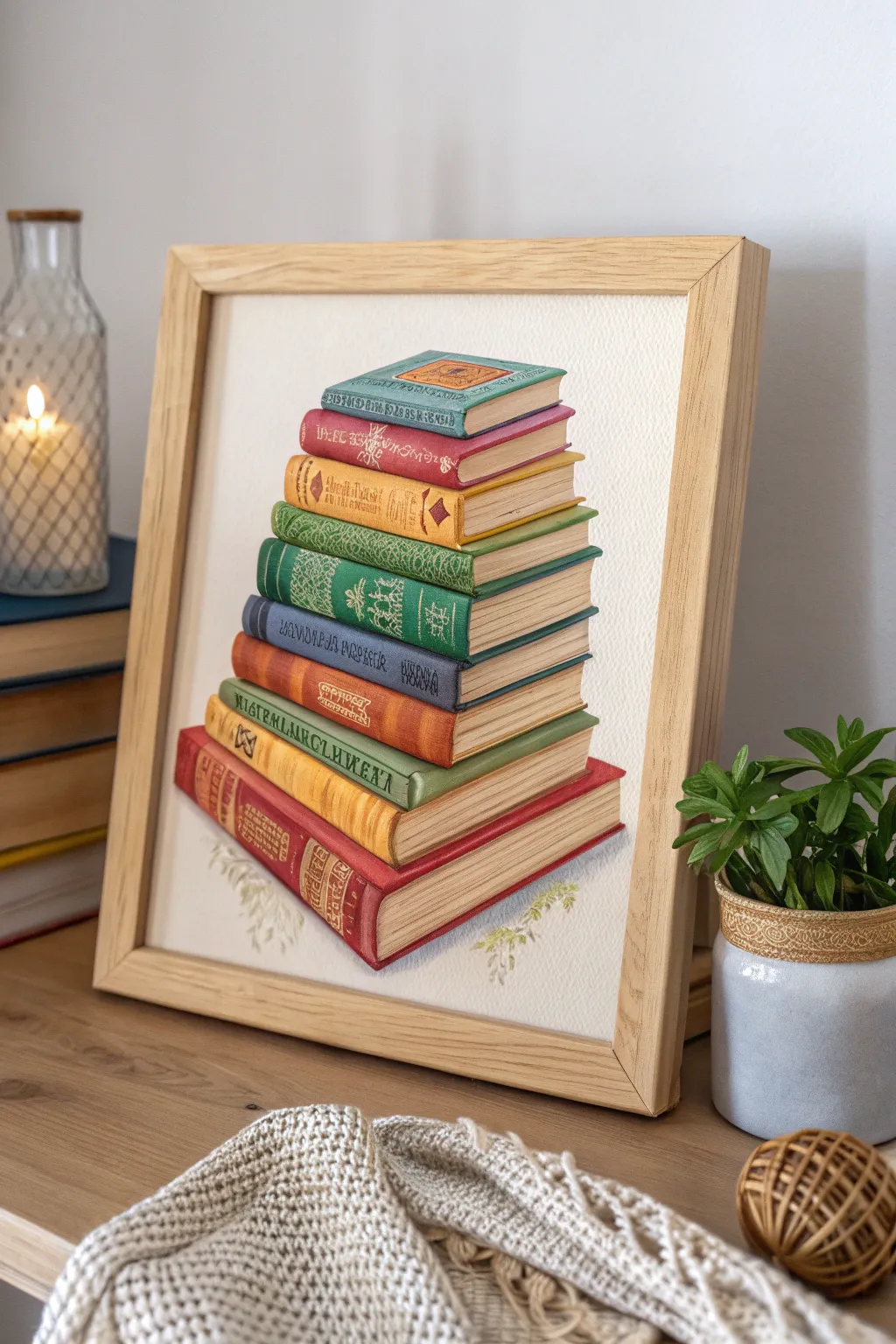 Dive into a world of knowledge and adventure with this vibrant book stack canvas, perfect for adding a touch of creativity and inspiration to any classroom.
