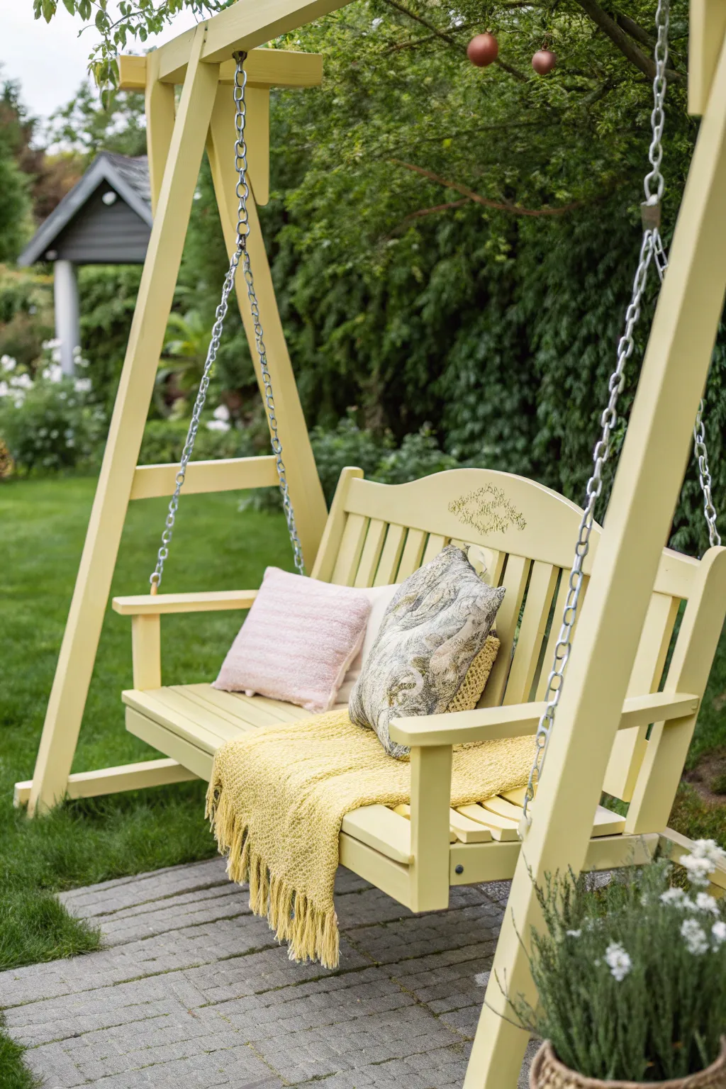 Transform your garden into a joyful retreat with a splash of cheerful yellow chalk paint!