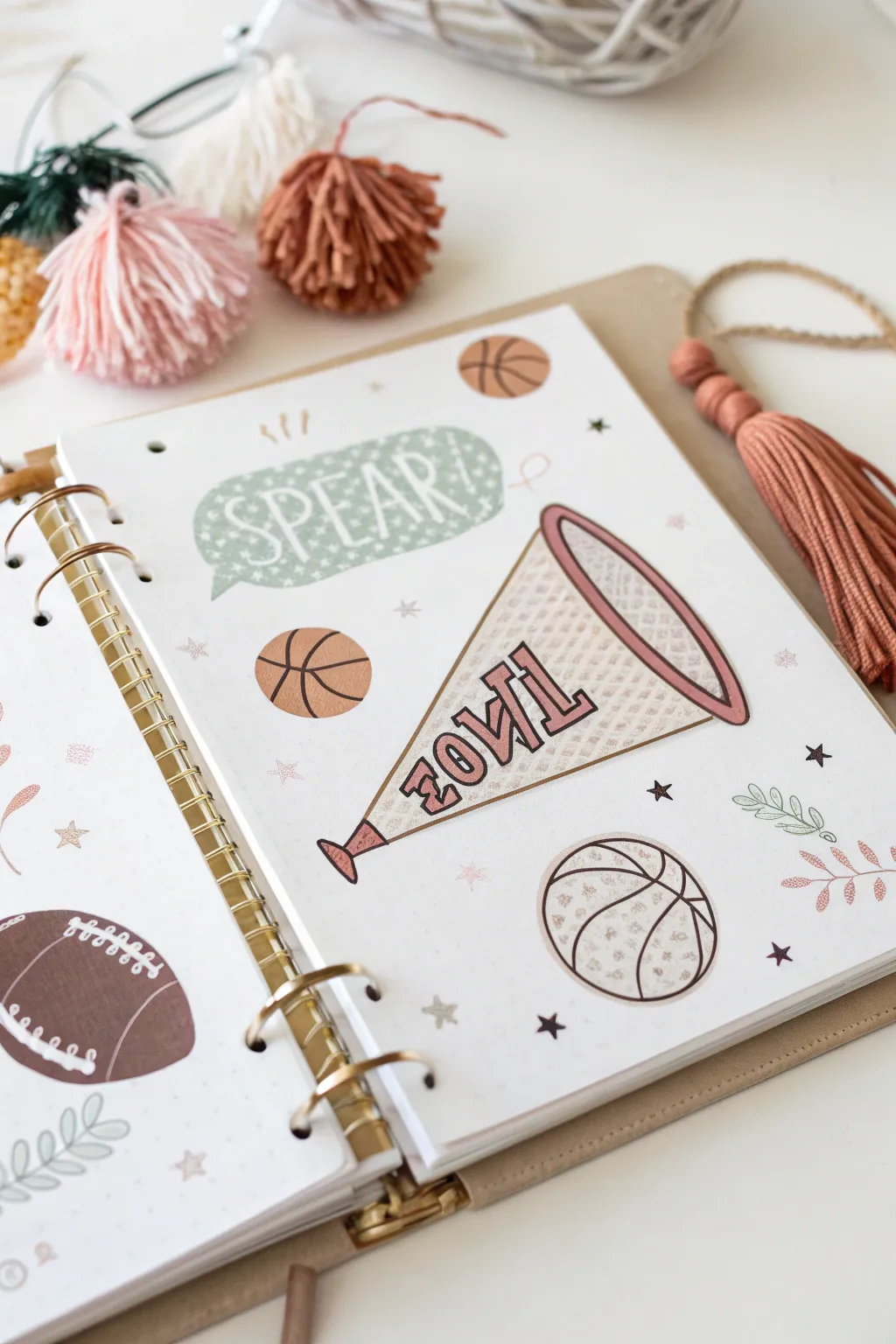 Capture the spirit of the game with this elegant sports season scrapbook page!