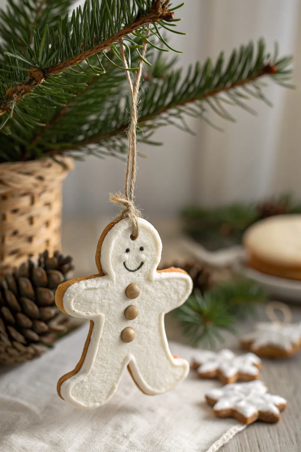 Embrace festive charm with handcrafted clay cookie ornaments, perfect for a minimalist holiday touch.