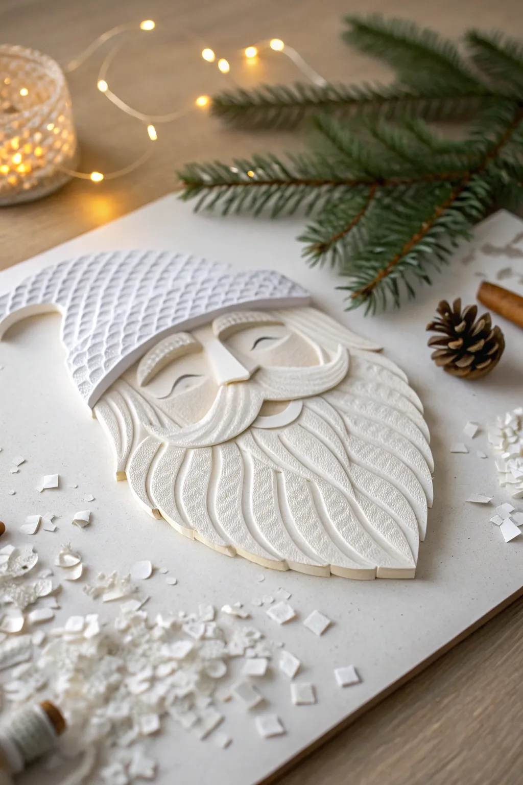 Trim Santa's beard with holiday cheer and a snip of creativity—perfect for little hands to practice!