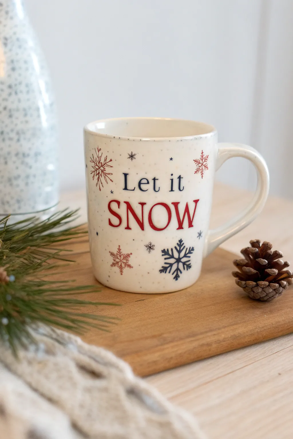 Sip the season's joy with every cup: a minimalist masterpiece to warm your holiday heart.