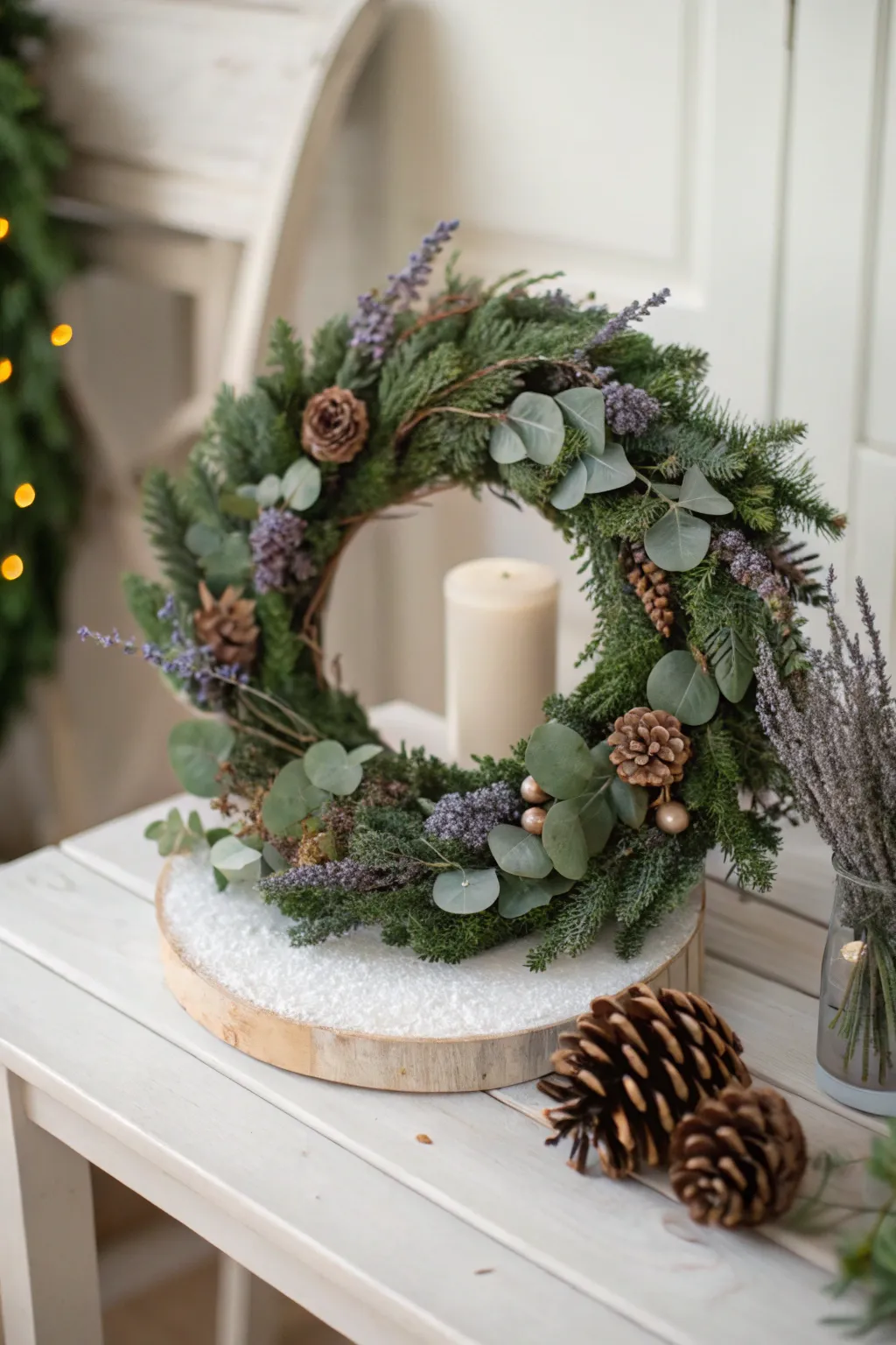 Craft your perfect holiday wreath effortlessly with a floral foam base. 🌿✨