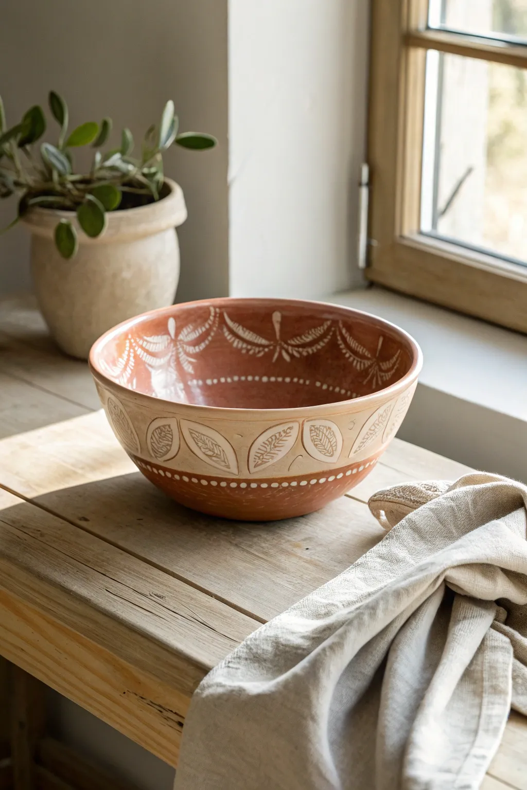 Discover the soothing charm of earthy elegance with this artisan clay bowl, where simplicity meets sophistication.