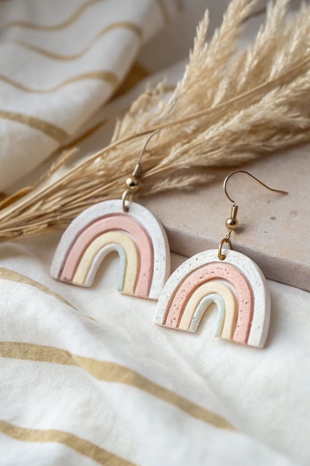 Embrace playful elegance with these handcrafted rainbow arch earrings, perfect for adding a touch of whimsy to your minimalist style.