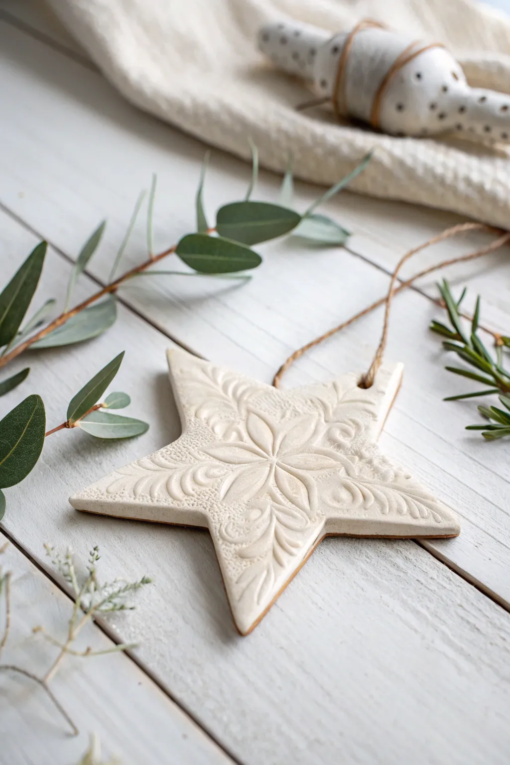 Create timeless festive decor with handcrafted clay ornaments shaped using your favorite cookie cutters. Perfect for adding a touch of natural elegance to your home.