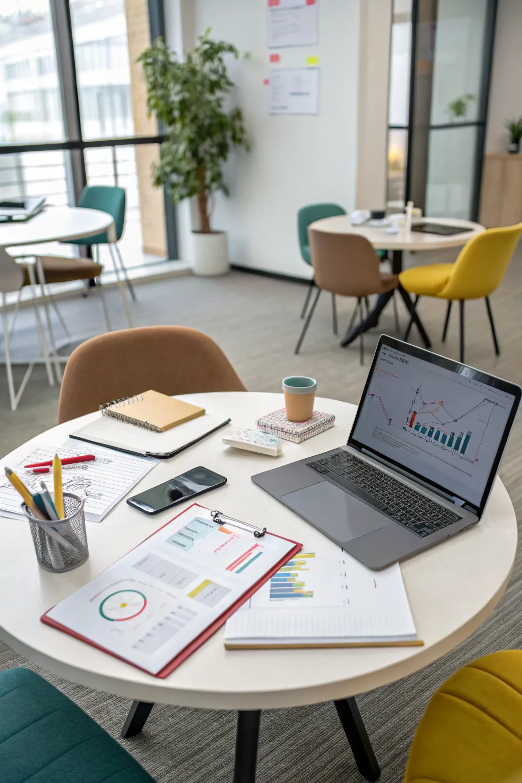 A multi-functional office space enhances versatility.