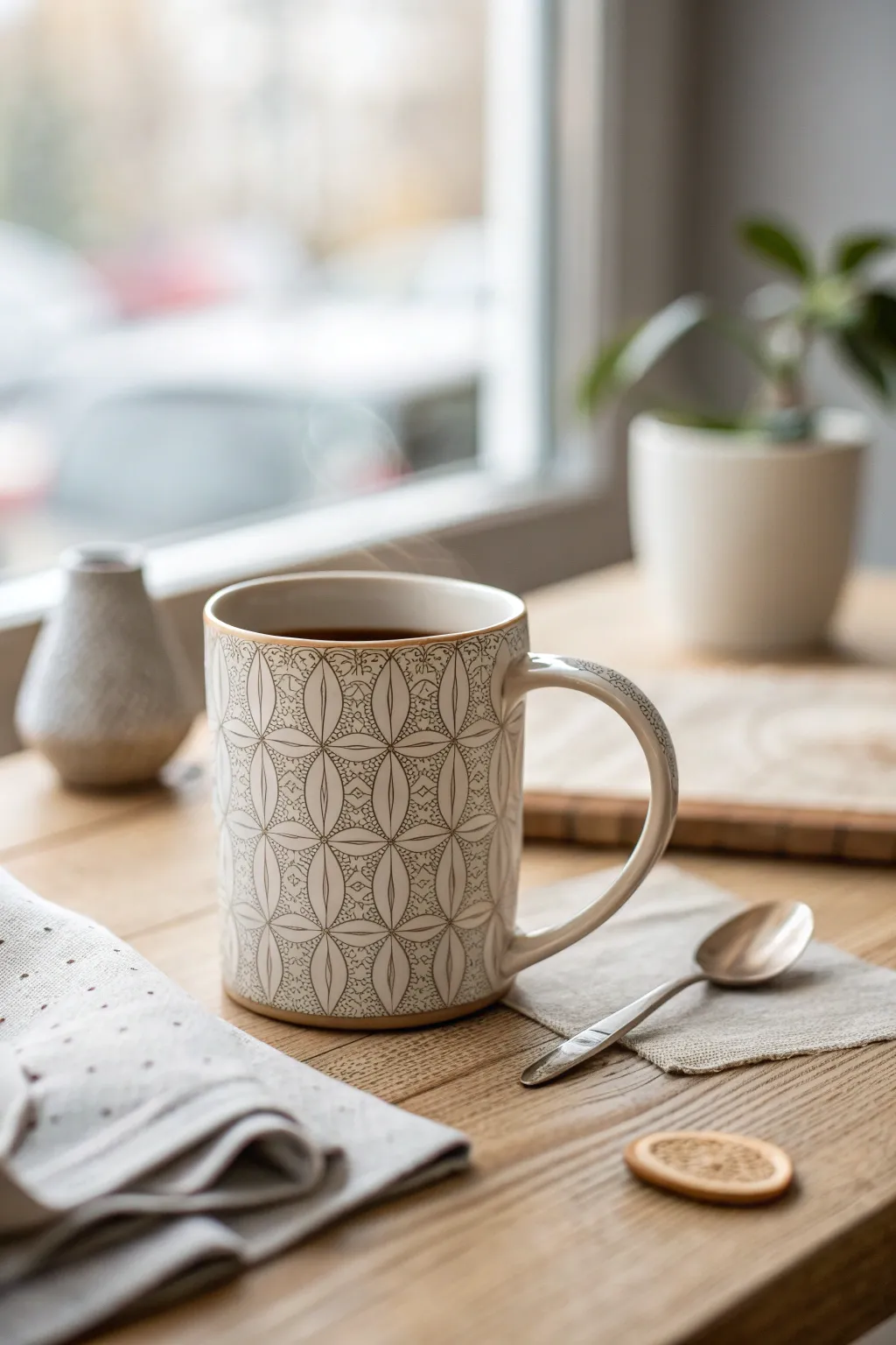 Experience the magic of morning coffee with a mug that reveals hidden beauty.