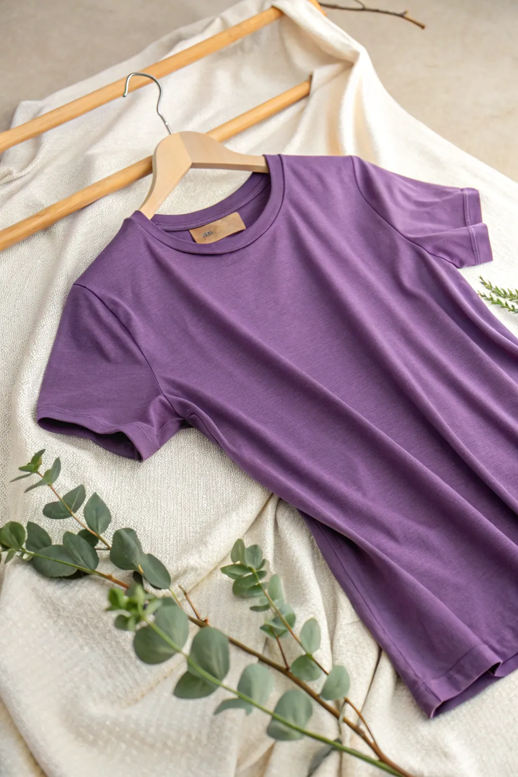 Elevate your basics with a touch of purple simplicity.