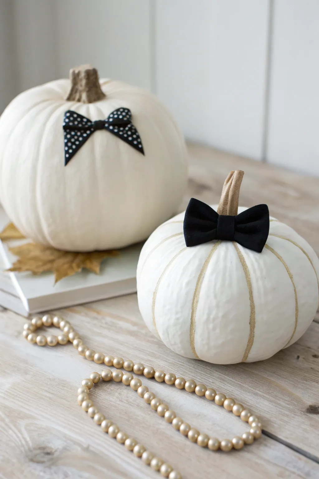 Celebrate autumn with a charming 'His and Hers' pumpkin pair: simple elegance with a touch of whimsy.